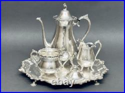 Fabulous Antique Set of Three Roger Bros Silver Plate on Footed Friedman Tray