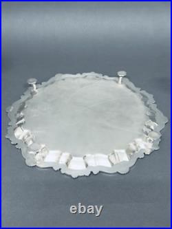 Fabulous Antique Set of Three Roger Bros Silver Plate on Footed Friedman Tray