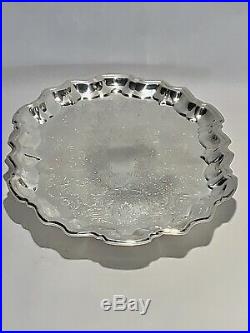 Fabulous Vintage FB Rogers Rectangular Silver Plated Tray With Four Legs