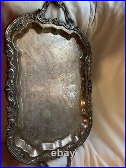 Fb rogers silver plated large tray