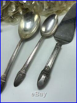 First Love 1847 Rogers Brothers IS Silverplate Flatware 73 Piece Mixed Lot