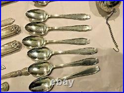 Flatware 106 Pieces withCase England Rogers Holmes Edward Rhode Island Sil. Plate