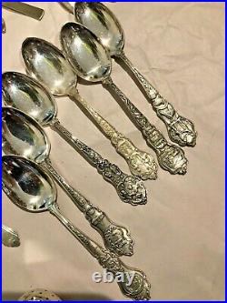 Flatware 106 Pieces withCase England Rogers Holmes Edward Rhode Island Sil. Plate
