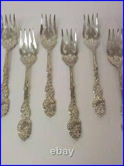 Group/10 Rogers & Bro. COLUMBIA Silver Plate 6 Dessert / Salad Forks, Mono. W