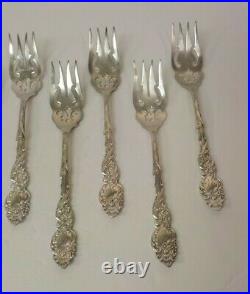 Group/10 Rogers & Bro. COLUMBIA Silver Plate 6 Dessert / Salad Forks, Mono. W