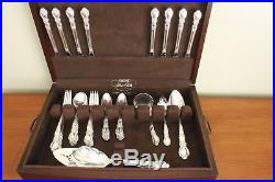 HERITAGE 1847 Rogers silverplate 56pc COMPLETE SET for 8 in Pacific cloth chest