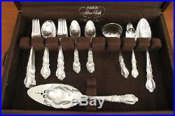 HERITAGE 1847 Rogers silverplate 56pc COMPLETE SET for 8 in Pacific cloth chest