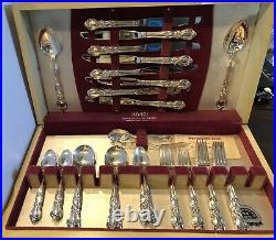 HERITAGE Rogers Bros. International Silver Plate Service for 8 withServers et al