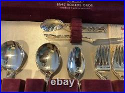 HERITAGE Rogers Bros. International Silver Plate Service for 8 withServers et al