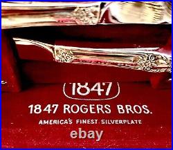 Heritage 1847 Rogers Bros. 52-piece silverplate flatware, 8 settings plus Chest