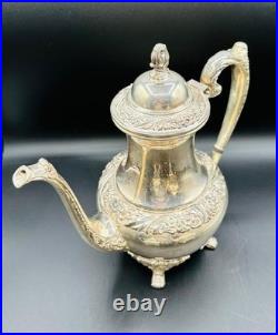 Heritage 1847 Rogers Bros. Silver Plate Coffee Pot 9401/Tea Pot 9402/Sugar 9403