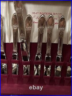 Huge 100 Pc Set 1847 Rogers Bros First Love Flatware Many HTF Pieces Mint Cond