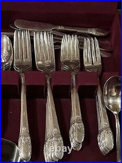 Huge 100 Pc Set 1847 Rogers Bros First Love Flatware Many HTF Pieces Mint Cond