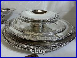 Huge 28.7lb Vintage Silverplate Serving Ware Flatware Estate Lot Rogers Oneida