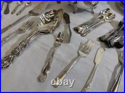 Huge 28.7lb Vintage Silverplate Serving Ware Flatware Estate Lot Rogers Oneida