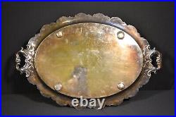 Huge 31'' English Silver Plate Serving Tray Platter Silverplate Henry Rogers