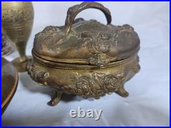 Huge Vintage Silverplate Bronze Aluminum 48 Pc Rogers Gorham Pyrex Sherida