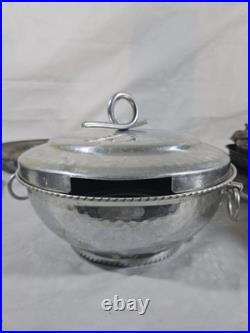 Huge Vintage Silverplate Bronze Aluminum 48 Pc Rogers Gorham Pyrex Sherida