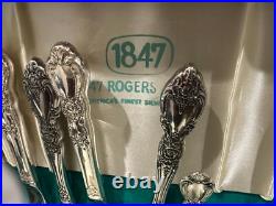 Huge Wm A Rogers Silverplate Set, rose pattern, VTG, 112 plus a dozen extras
