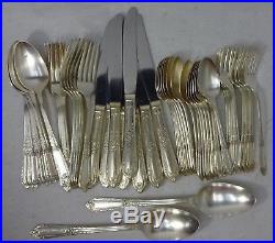 INTERNATIONAL silver Rogers COTILLION Silverplate 49-piece SET SERVICE for 8