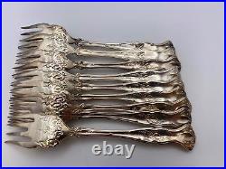 International 1847 Rogers Silverplate VINTAGE Salad Forks Set of 9