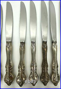 International Deep Silver Inlay Rogers ORLEANS 46 Pieces Service For 8 Plus