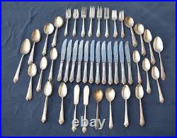 International Silver Rogers Bro Starlight Silver Plate Flatware 89pcs