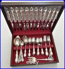 International Silver Rogers Silverplate Flatware Set 93 pc for 12 Chest CAMELOT