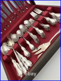 International Silver Rogers Silverplate Flatware Set 93 pc for 12 Chest CAMELOT