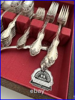 International Silver Rogers Silverplate Flatware Set 93 pc for 12 Chest CAMELOT