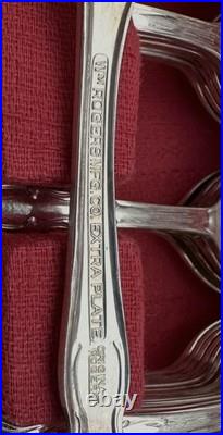 International Silver Rogers Silverplate Flatware Set 93 pc for 12 Chest CAMELOT