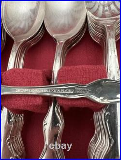 International Silver Rogers Silverplate Flatware Set 93 pc for 12 Chest CAMELOT
