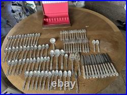 International Silver Rogers Silverplate Flatware Set 93 pc for 12 Chest CAMELOT