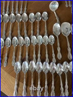 International Silver Rogers Silverplate Flatware Set 93 pc for 12 Chest CAMELOT