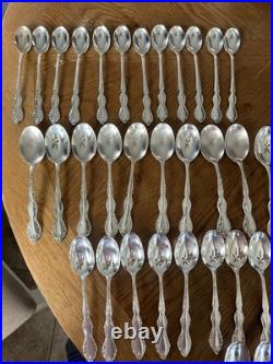 International Silver Rogers Silverplate Flatware Set 93 pc for 12 Chest CAMELOT