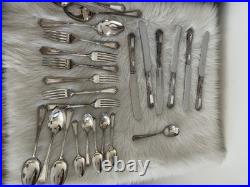 Kingston Silver plate 24 Pc Simeon And George Rogers Flatware Set With Case 1929