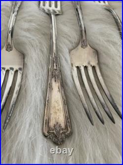 Kingston Silver plate 24 Pc Simeon And George Rogers Flatware Set With Case 1929