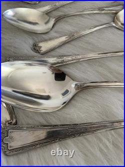 Kingston Silver plate 24 Pc Simeon And George Rogers Flatware Set With Case 1929