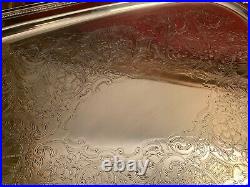 LARGE 29 handled ROGERS REMEMBRANCE International SILVERPLATE WAITER 22 TRAY