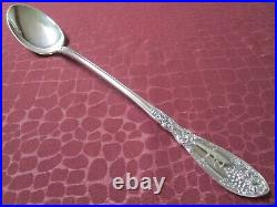 LA VIGNE 6 Iced Tea Spoons 1908 Rogers Silverplate Grapes S Monograms