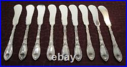 LA VIGNE 8 + 1 Butter Spreaders 1908 Rogers Silverplate Grapes No Monograms LA VIGNE 8 + 1 Butter Spreaders 1908 Rogers Silverplate Grapes No Monograms