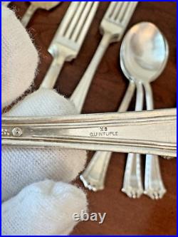 LOT 31 Pcs1847 Rogers Bros. Continental PatternXS Triple & Quintuple Silver