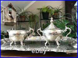 Lady Margaret FB Rogers Silverplated 5 pc Tea Set