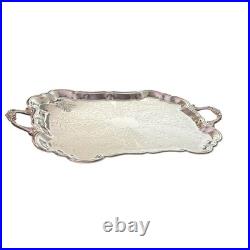 Large FB Rogers Silverplate Footed Butler Serving Tray 27.5