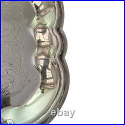 Large FB Rogers Silverplate Footed Butler Serving Tray 27.5