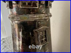 Lighthouse Cocktail Shaker Silver Plate F. B. Rogers Silver Co. Crown Hallmark
