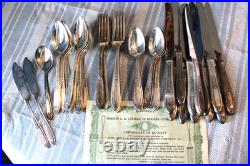 Lot 14 Silverware Simeon L and George H Rogers Co Oneida Ltd 52 Pieces
