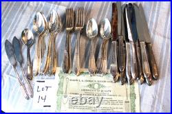 Lot 14 Silverware Simeon L and George H Rogers Co Oneida Ltd 52 Pieces Lot 14 Silverware Simeon L and George H Rogers Co Oneida Ltd 52 Pieces