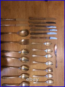 Lot Of 42vintage Silverplated Wma Rogers Aa Heavy Oneida Ltd Flatware Set