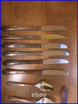 Lot Of 42vintage Silverplated Wma Rogers Aa Heavy Oneida Ltd Flatware Set